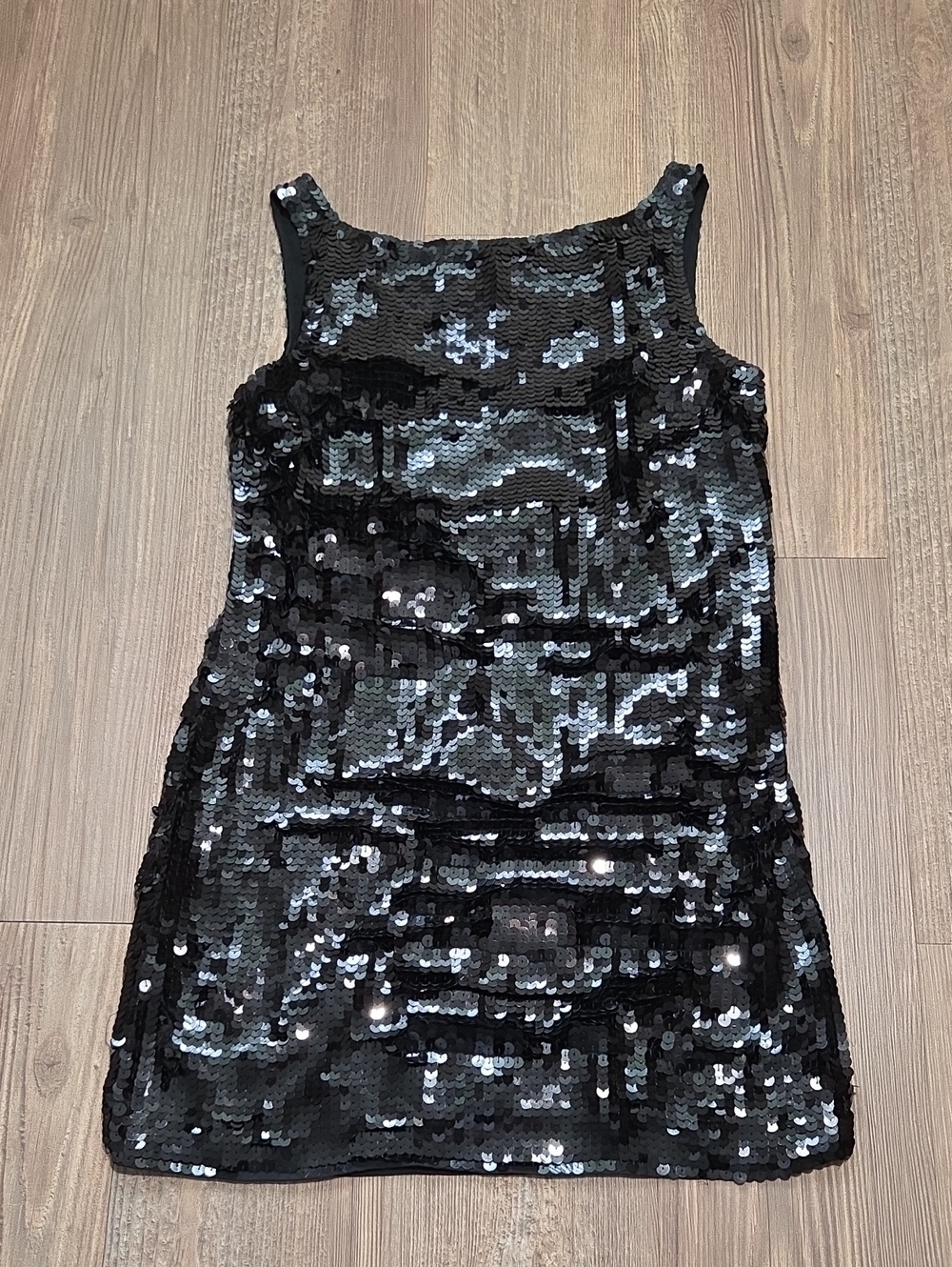Banana Republic Black Sequin Tank Mini Dress